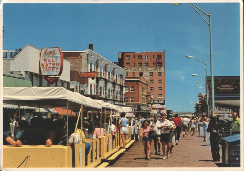 Atlantic City Boardwalk, James' Salt Water Taffy, Tram New Jersey