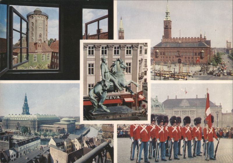 Copenhagen Landmarks: Round Tower, Town Hall, Christiansborg, Absalon Denmark