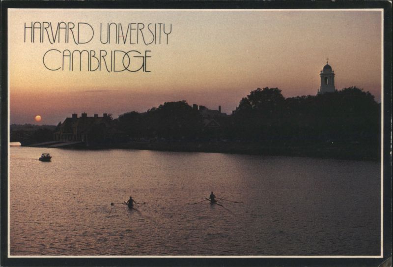 Sunset on Charles River, Harvard University, Cambridge Massachusetts