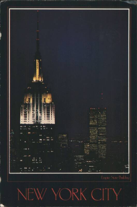 Empire State Building & Twin Towers at Night New York City