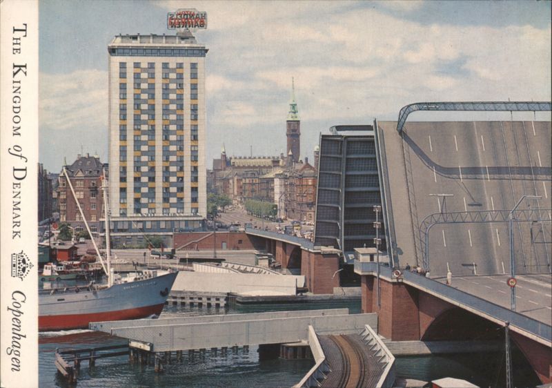 Copenhagen, Denmark - Hotel Europa and Knippelsbro Bridge