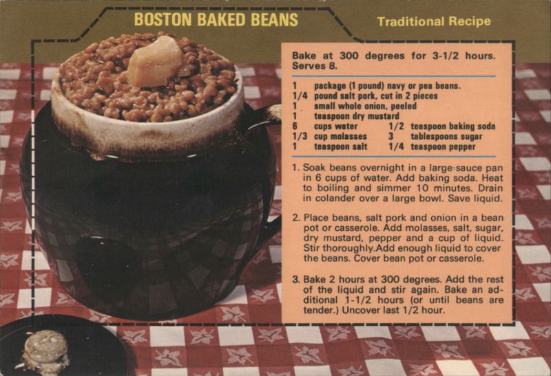 Boston Baked Beans Traditional Recipe Cooking