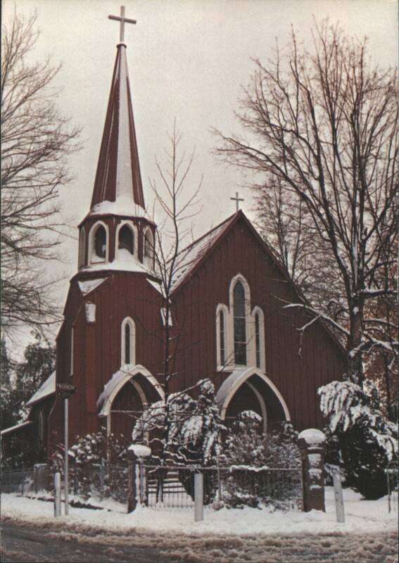 St. James' Episcopal Red Church, Sonora, CA, Winter Snow California