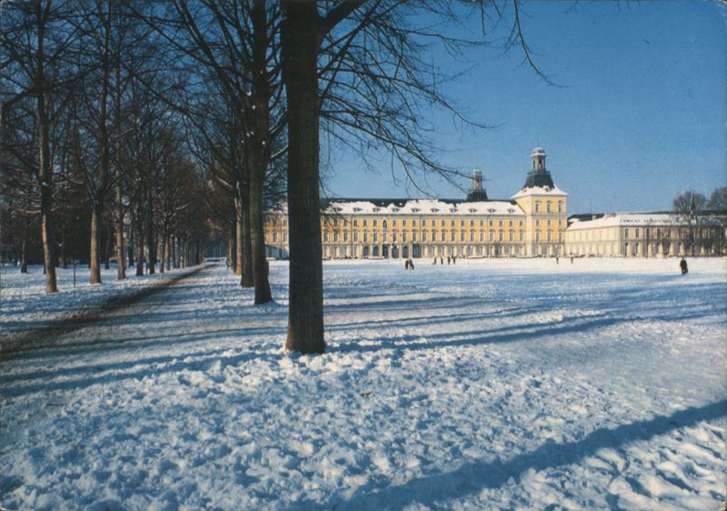 Bonn University in Winter, Snow Covered Grounds Germany
