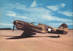 Curtiss P-40E Warhawk Flying Tigers 194 Postcard