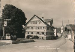 Gasthof Adler & Gas Station, Lingenau Postcard
