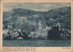 Caves on Farallon del Chirú Island, Panama Postcard