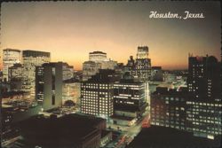 Houston Texas Skyline at Sunset Postcard