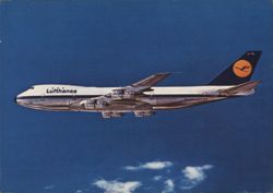 Lufthansa Boeing Jet 747 D-ABYS in Flight Postcard