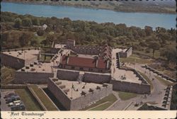 Fort Ticonderoga Air View Looking East Postcard