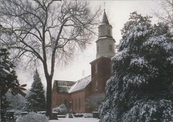 Bruton Parish Church in Snow, Colonial Williamsburg Postcard