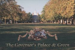 Royal Governor's Palace & Green, Williamsburg Postcard