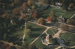 Market Square, Colonial Williamsburg Aerial View Postcard