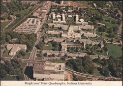 Wright and Teter Quadrangles, Indiana University Postcard