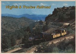 Virginia & Truckee Railroad Steam Locomotive, Scenic Ride Postcard
