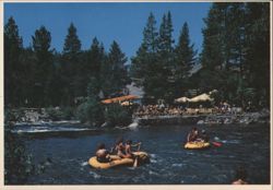 Rafting on Truckee River at River Ranch, Alpine Meadows Postcard
