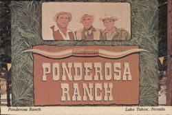 Ponderosa Ranch, Bonanza TV Series, Lake Tahoe, Nevada Postcard