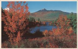 Mt. Chocorua, Albany, New Hampshire, Autumn Lake & Mountain Postcard