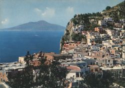 Capri Panorama and Mount Vesuvius Postcard