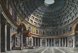 Pantheon Interior, Rome Postcard