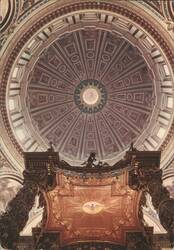 St. Peter's Basilica, Bernini's Baldachin & Dome Interior Postcard