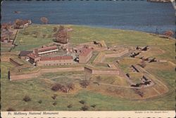 Ft. McHenry National Monument, Aerial View Postcard