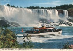 Maid of the Mist Steamer at Niagara Falls, Ontario Postcard