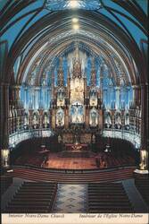 Interior Notre-Dame Church Montréal Postcard