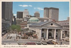 Quincy Market and Faneuil Hall, Boston Postcard