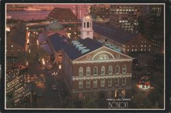 Evening at Faneuil Hall Marketplace, Boston MA Postcard