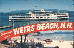 M/V Mount Washington, Weirs Beach, Lake Winnipesaukee Postcard