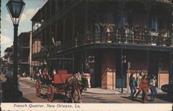 New Orleans LA French Quarter Lace Balconies Chrome Postcard Postcard