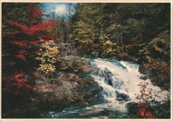 Waterfall, Morris County, New Jersey Autumn Postcard