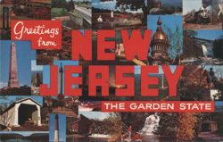 Greetings from New Jersey The Garden State Collage Postcard