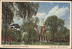 Harvard Yard and Memorial Chapel, Harvard University Postcard