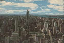 Empire State Building & New York City Skyline Postcard