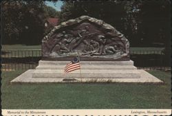 Memorial to the Minutemen, Lexington Green Postcard