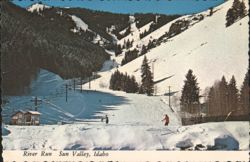 River Run Ski Lift, Bald Mountain, Sun Valley, ID Postcard