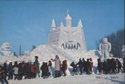Monster Land Snow Castle, Sapporo Snow Festival Postcard