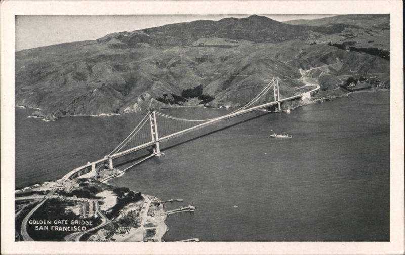 Golden Gate Bridge Aerial View, San Francisco California