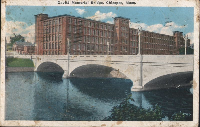 Davitt Memorial Bridge, Spalding Plant, Chicopee Massachusetts