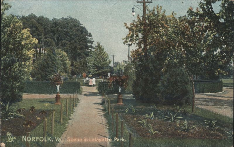 Lafayette Park Scene, Norfolk, VA Virginia