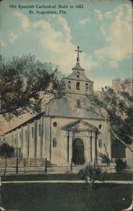 Old Spanish Cathedral, Built in 1682 St. Augustine Florida