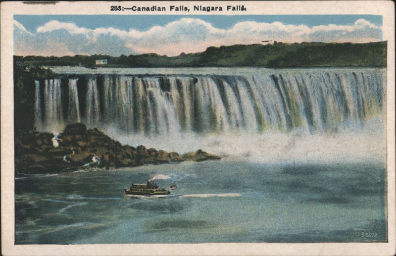 Canadian Falls, Niagara Falls, Maid of the Mist boat ON Canada