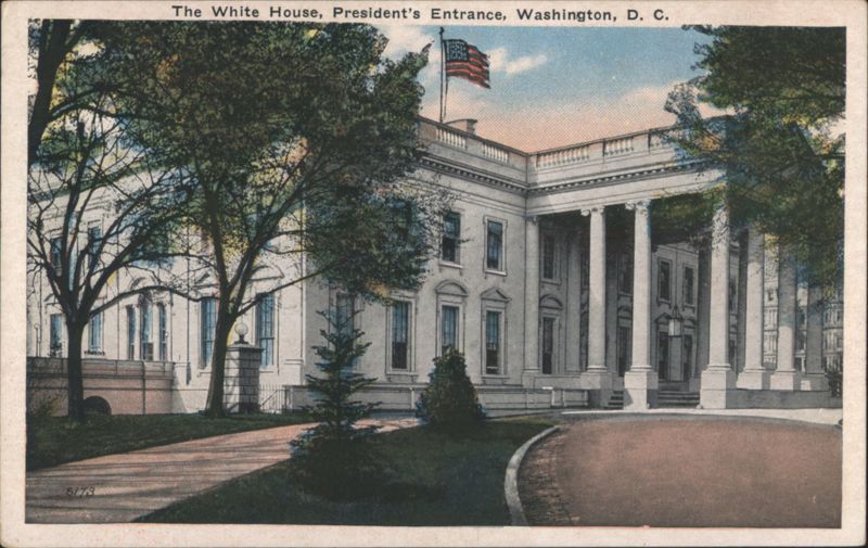 The White House, President's Entrance Washington District of Columbia