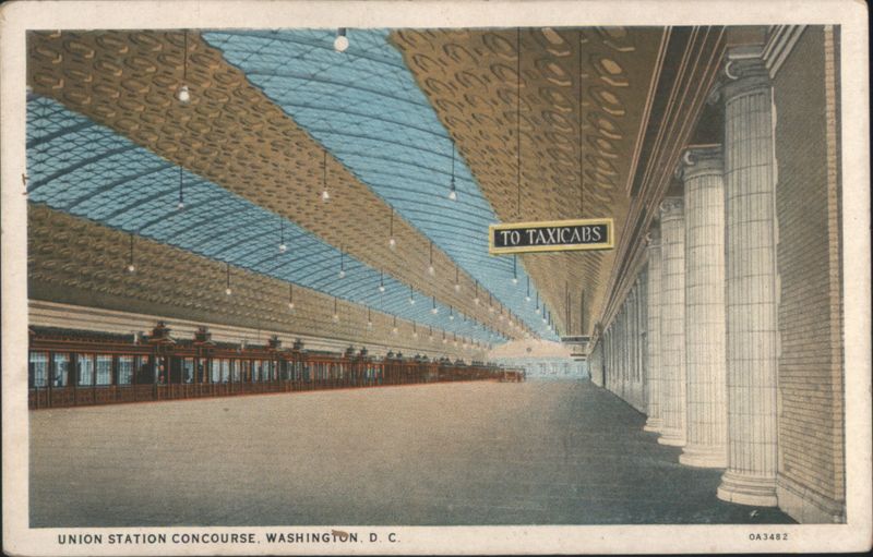 Union Station Concourse, Washington D.C. - To Taxicabs Sign District of Columbia