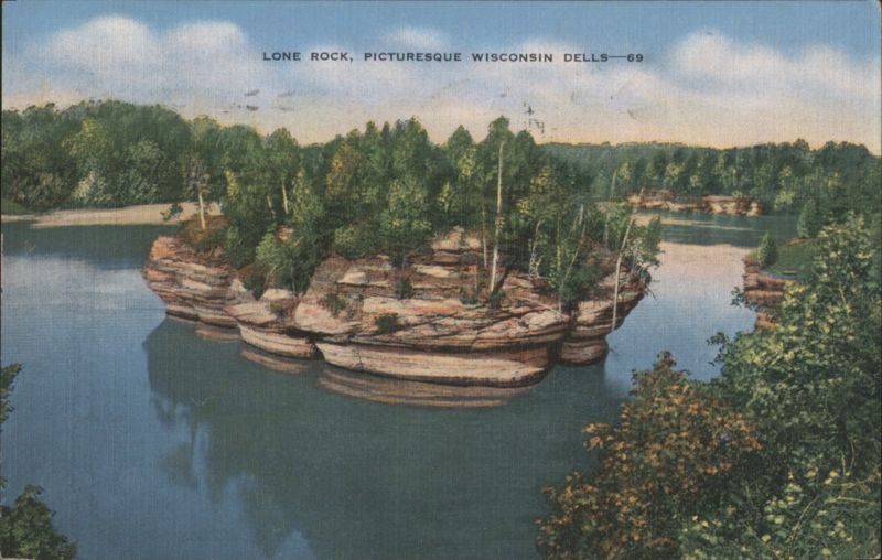 Lone Rock, Picturesque Wisconsin Dells