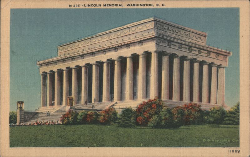 Lincoln Memorial Exterior View, Classic Architecture Washington District of Columbia