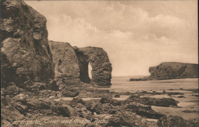 Perranporth, Tower and Chapel Rocks United Kingdom