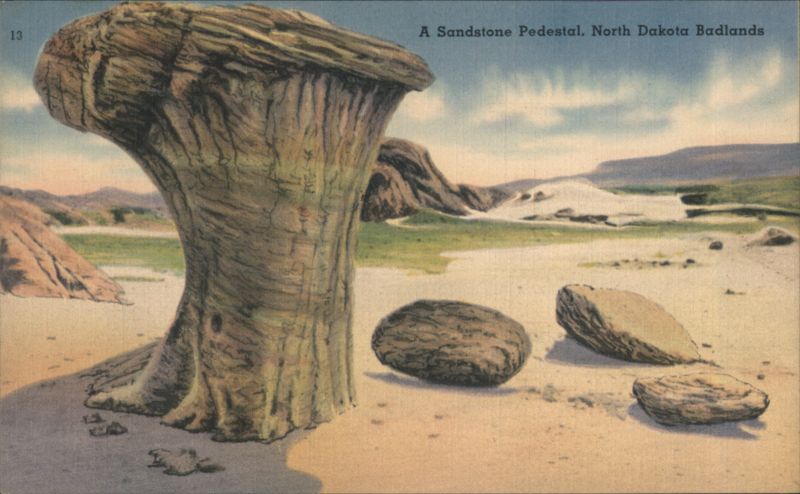 Sandstone Pedestal, North Dakota Badlands
